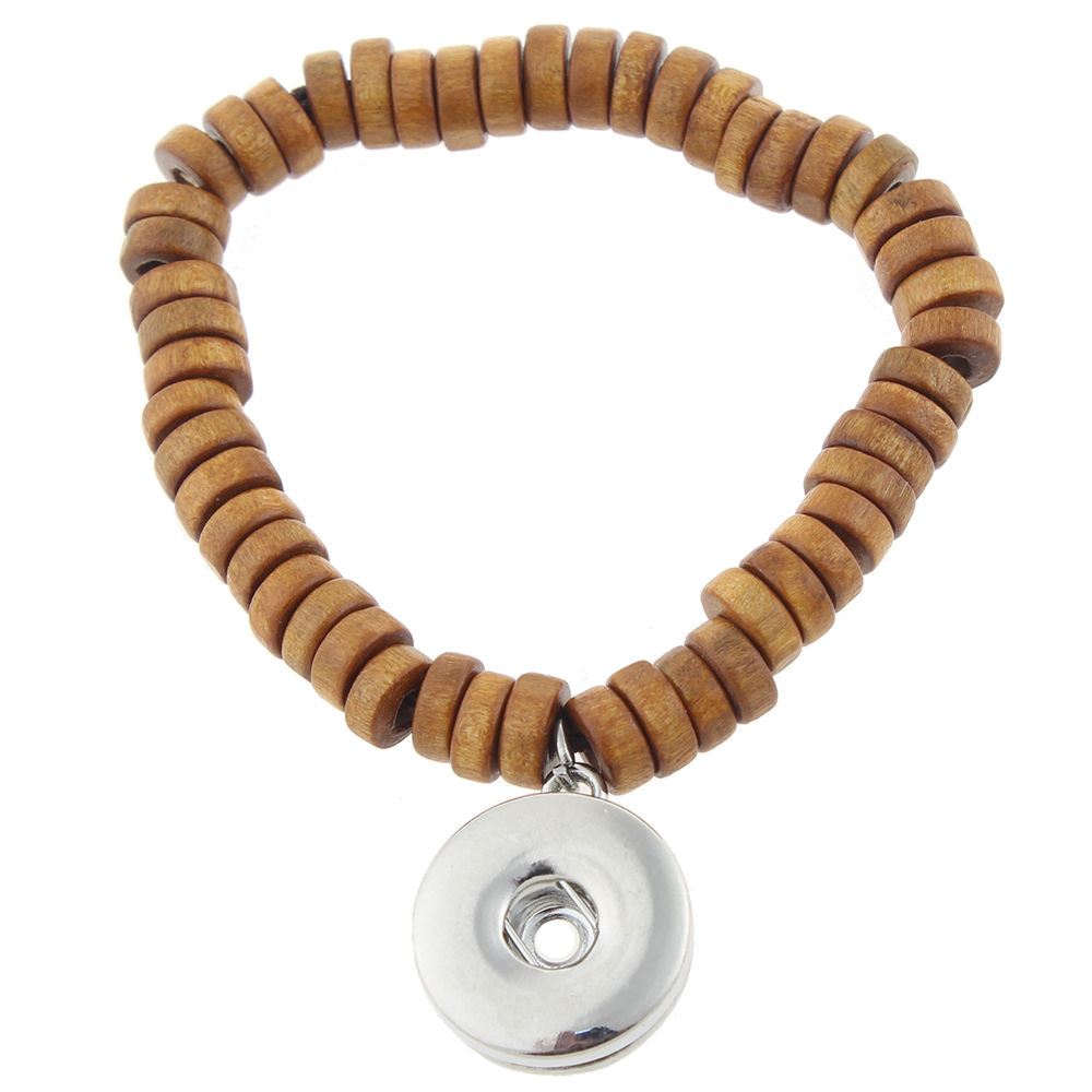 20MM wooden bead bracelet Snap Bracelets