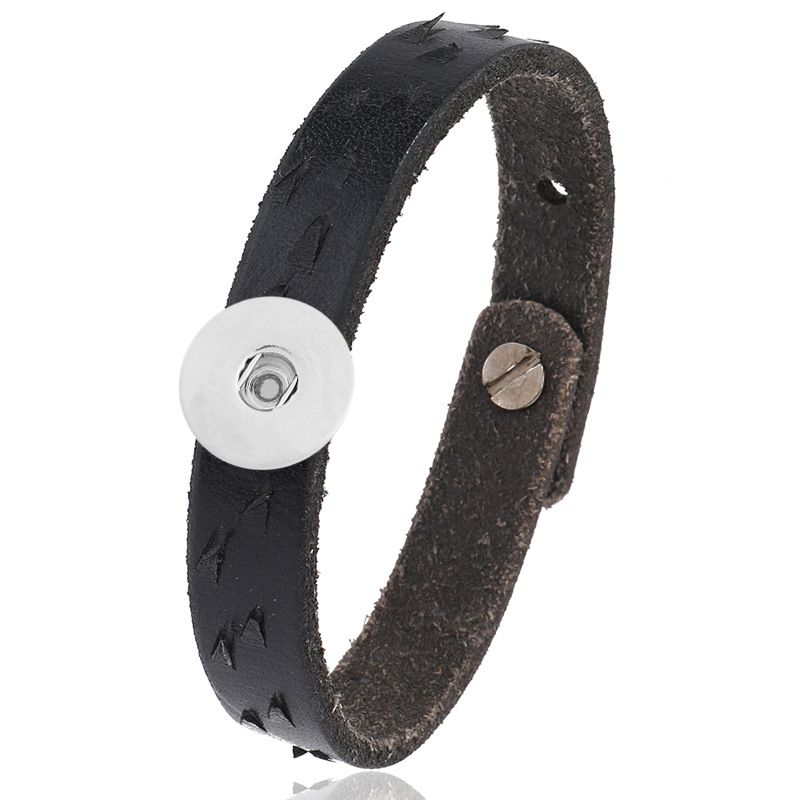 20MM leather Snap Bracelets