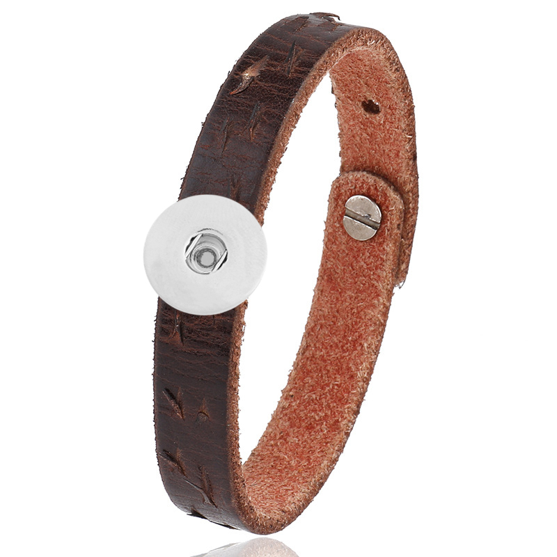 20MM leather Snap Bracelets