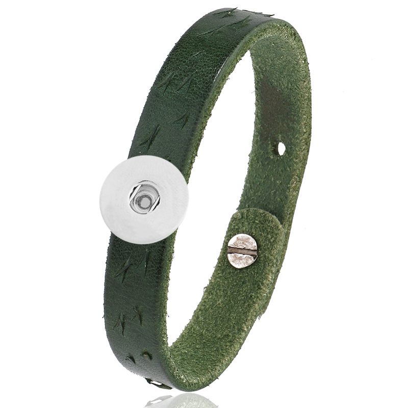 20MM leather Snap Bracelets