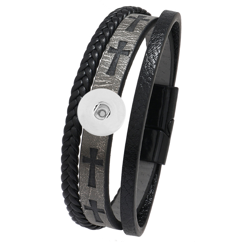 20MM leather Snap Bracelets