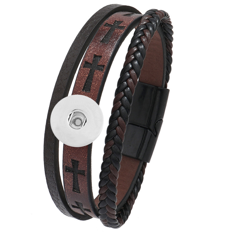 20MM leather Snap Bracelets