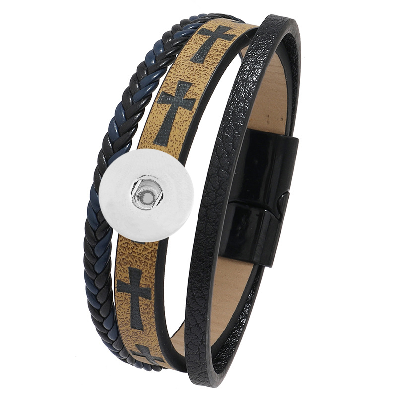 20MM leather Snap Bracelets
