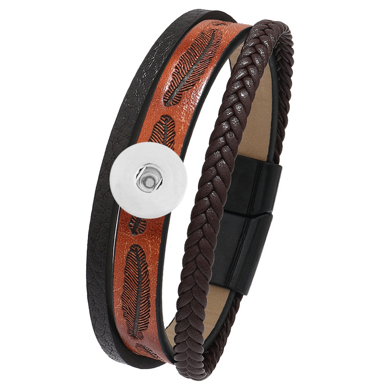 20MM leather Snap Bracelets