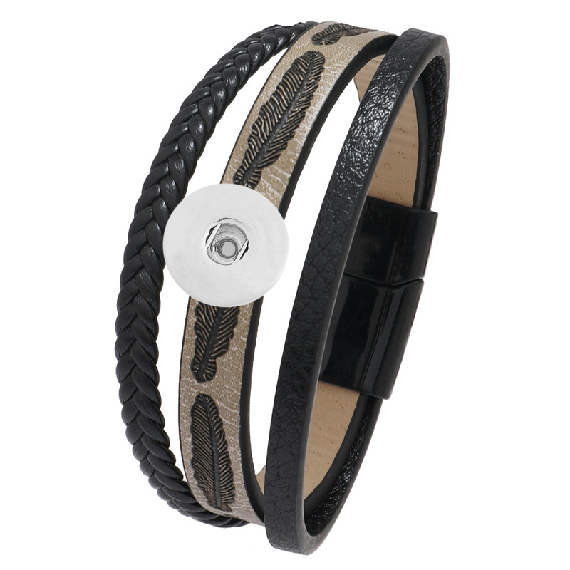 20MM leather Snap Bracelets