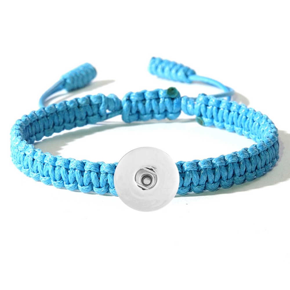Simple hand-woven snap bracelet