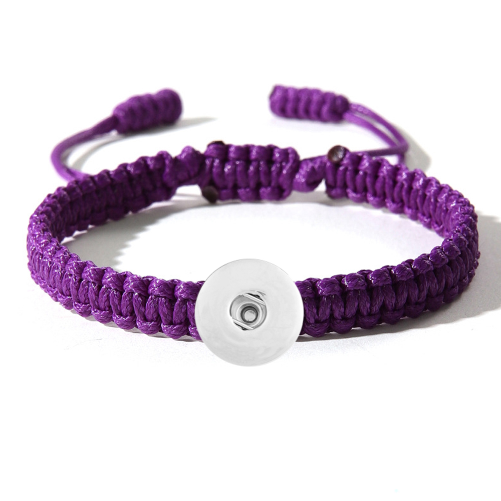 Simple hand-woven snap bracelet
