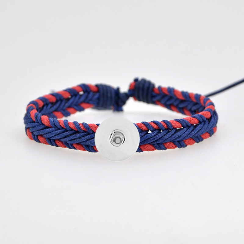 20MM Hand-woven cotton rope bracelet Snap Bracelets