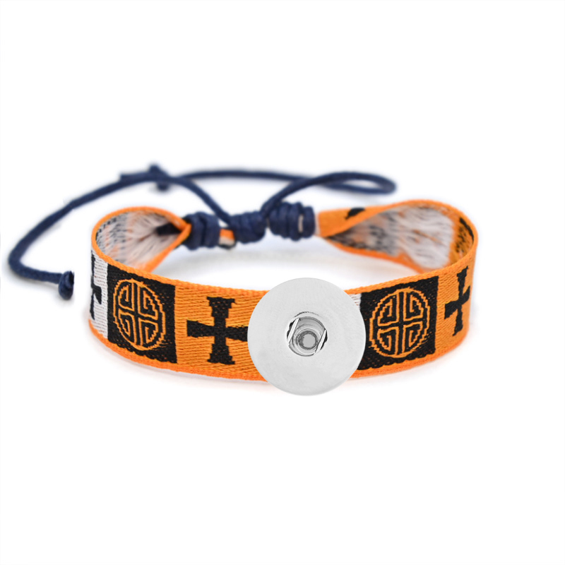 20MM Hand-woven cotton rope bracelet Snap Bracelets