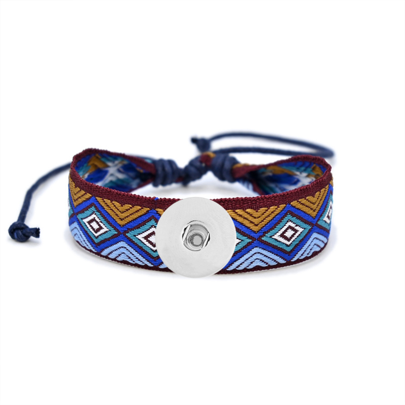20MM Hand-woven cotton rope bracelet Snap Bracelets