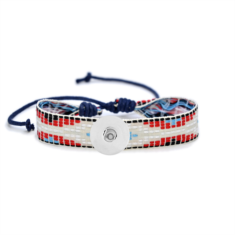 20MM Hand-woven cotton rope bracelet Snap Bracelets