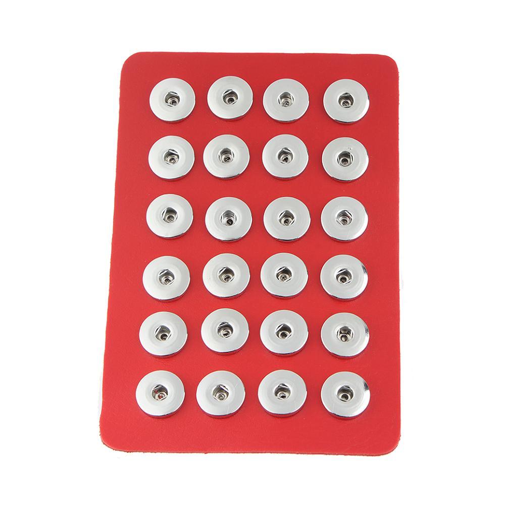 11.5*17cm Red PU leather 24 buttons snap Display fit 20mm snaps