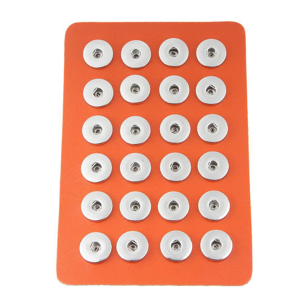 11.5*17cm Orange PU leather 24 buttons snap Display fit 20mm snaps