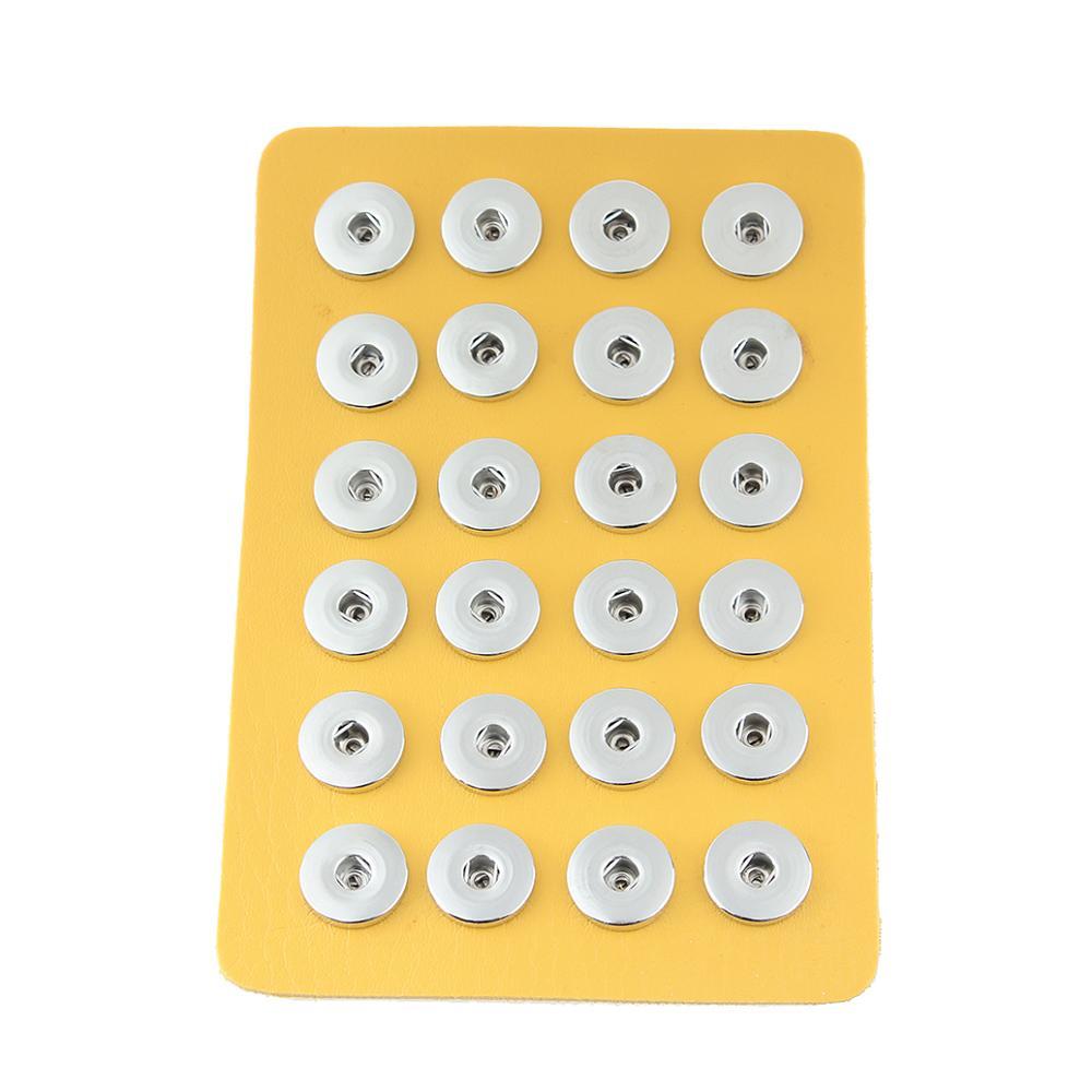 11.5*17cm Yellow PU leather 24 buttons snap Display fit 20mm snaps