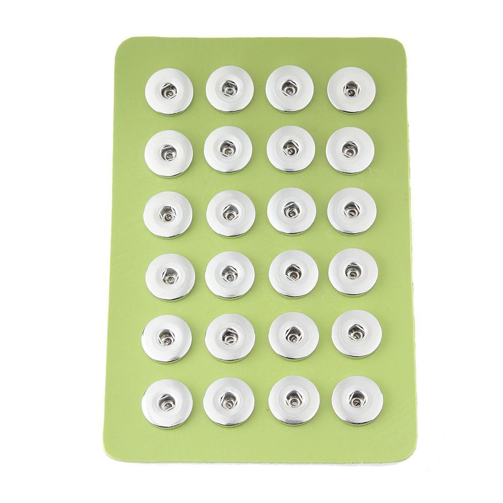 11.5*17cm Green PU leather 24 buttons snap Display fit 20mm snaps