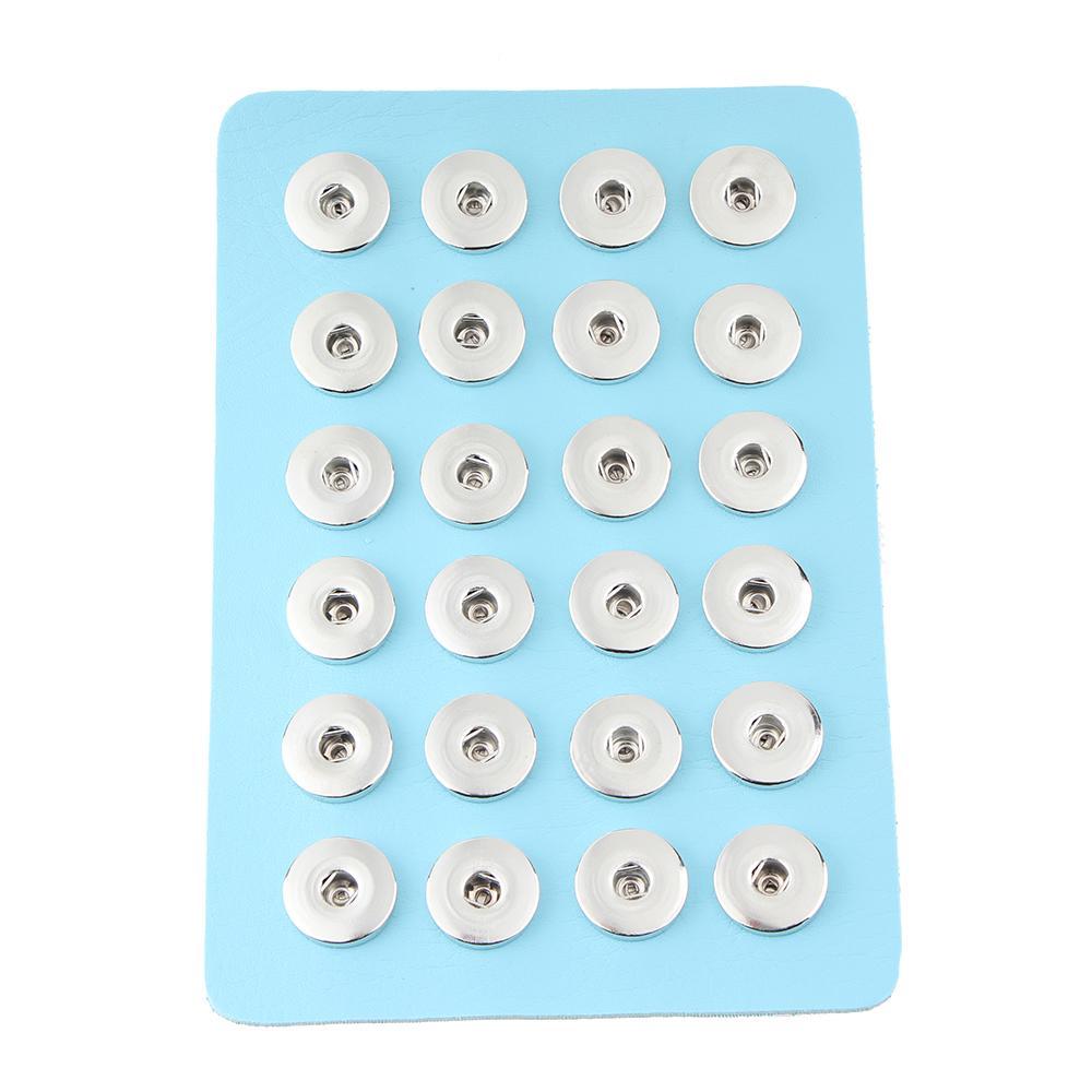 11.5*17cm Blue PU leather 24 buttons snap Display fit 20mm snaps