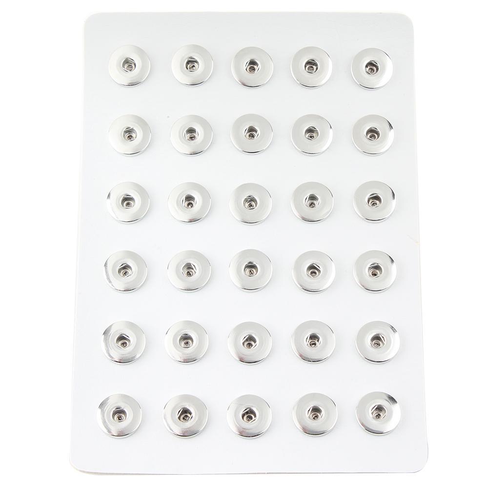 15*21cm White PU leather 30 buttons snap Display fit 20mm snaps