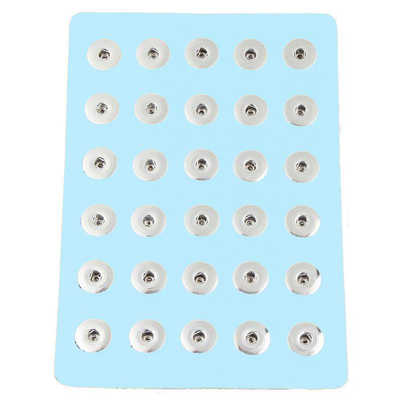 15*21cm Blue PU leather 30 buttons snap Display fit 20mm snaps