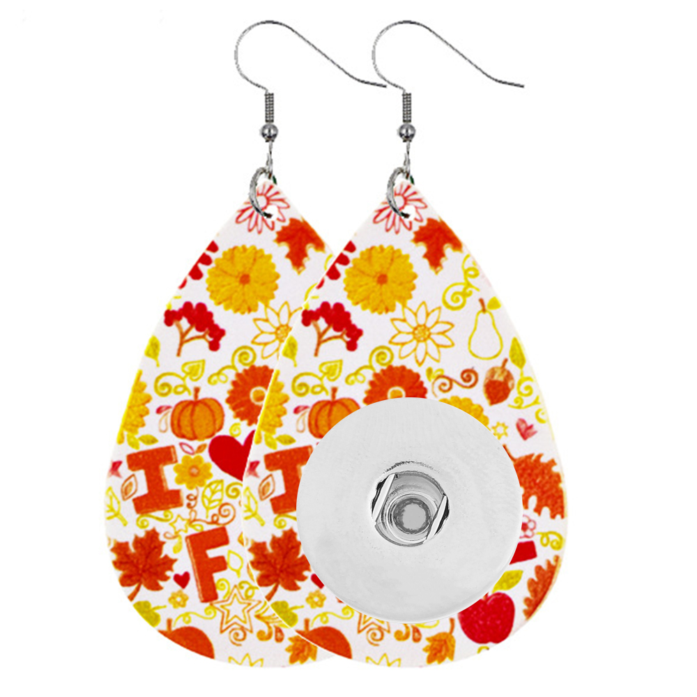 leather Snaps Earring for 18 or 20mm snap button