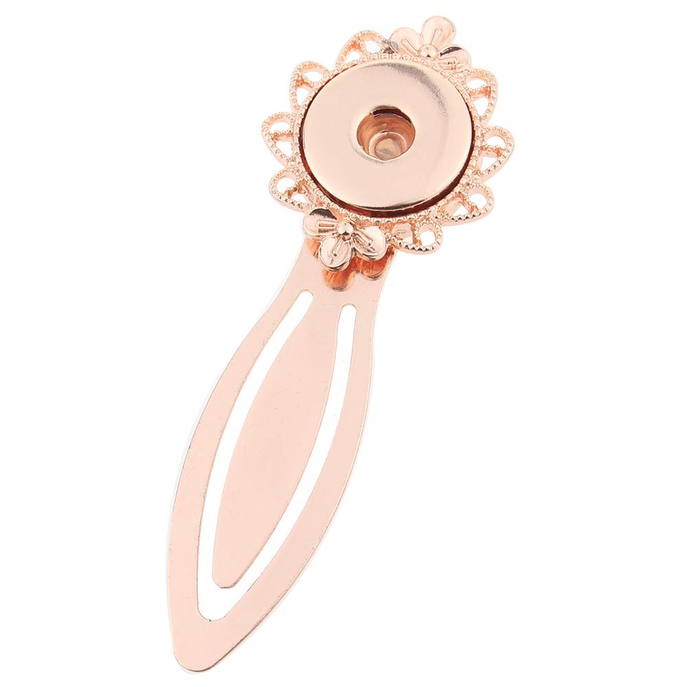 Rose Gold-plated Snaps bookmark Fit 20mm snap button