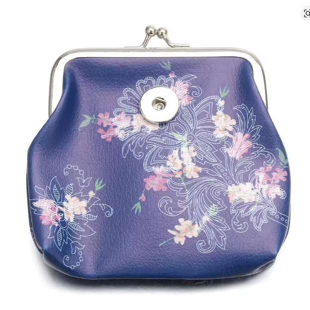 18MM Button Snap Jewelry Bird Coin Purses Small PU Wallets