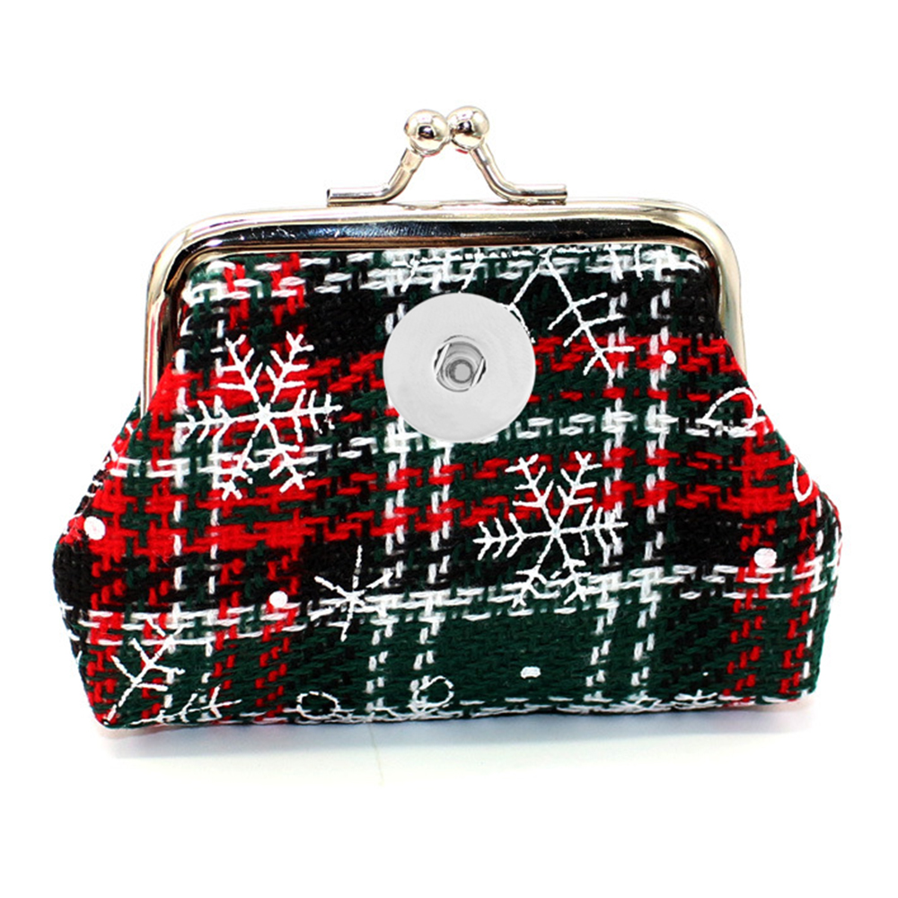 18MM Snap Buttons Christmas coin purse