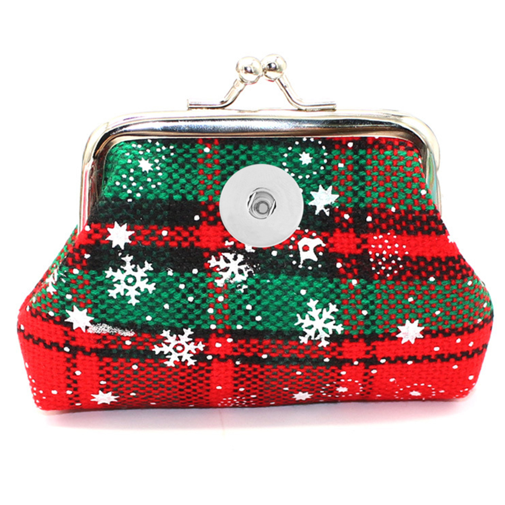 18MM Snap Buttons Christmas coin purse