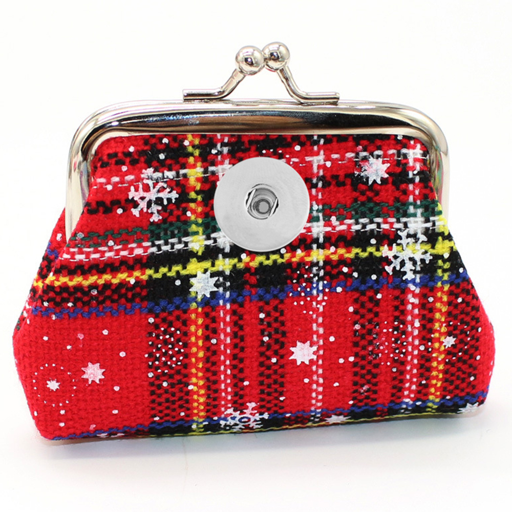 18MM Snap Buttons Christmas coin purse