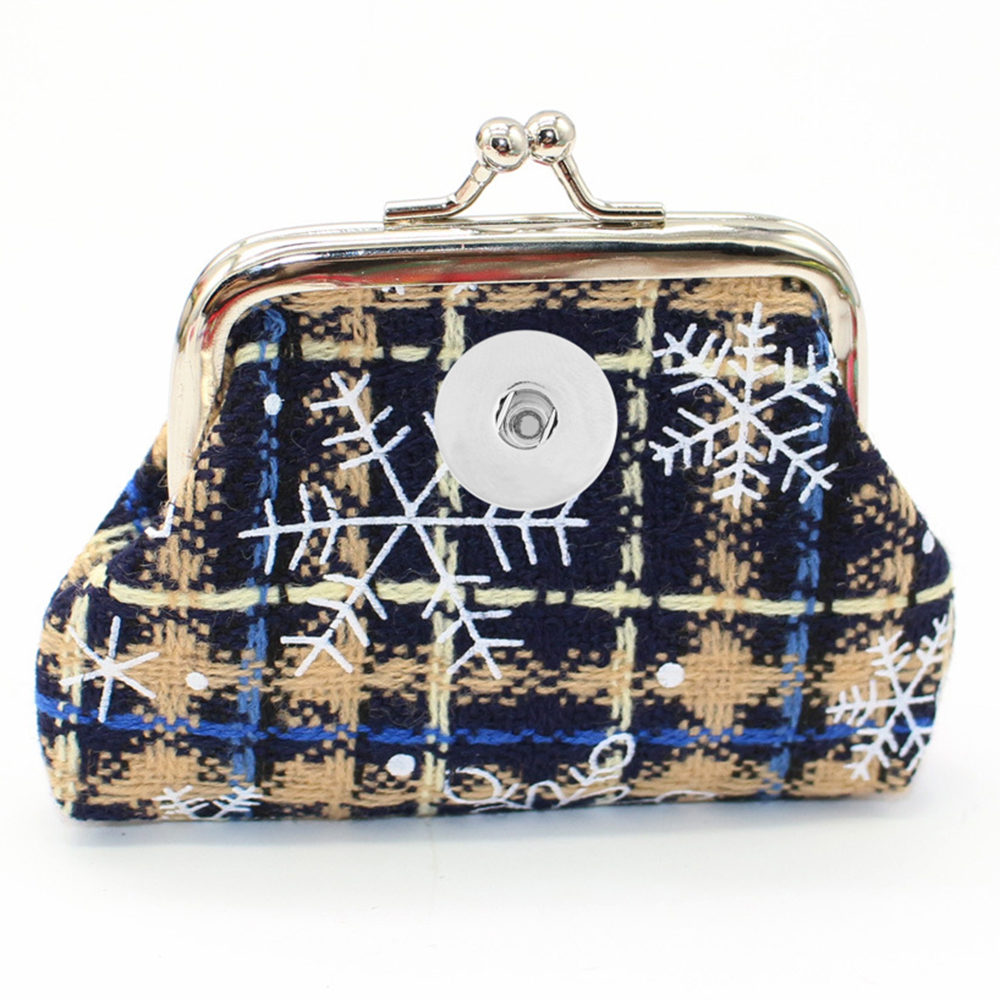 18MM Snap Buttons Christmas coin purse