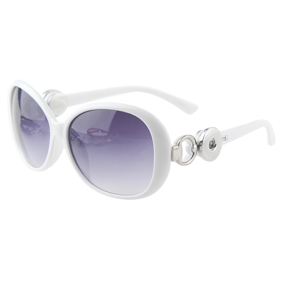 White snap glasses snap sunglasses with 2 buttons fit 18-20mm snaps