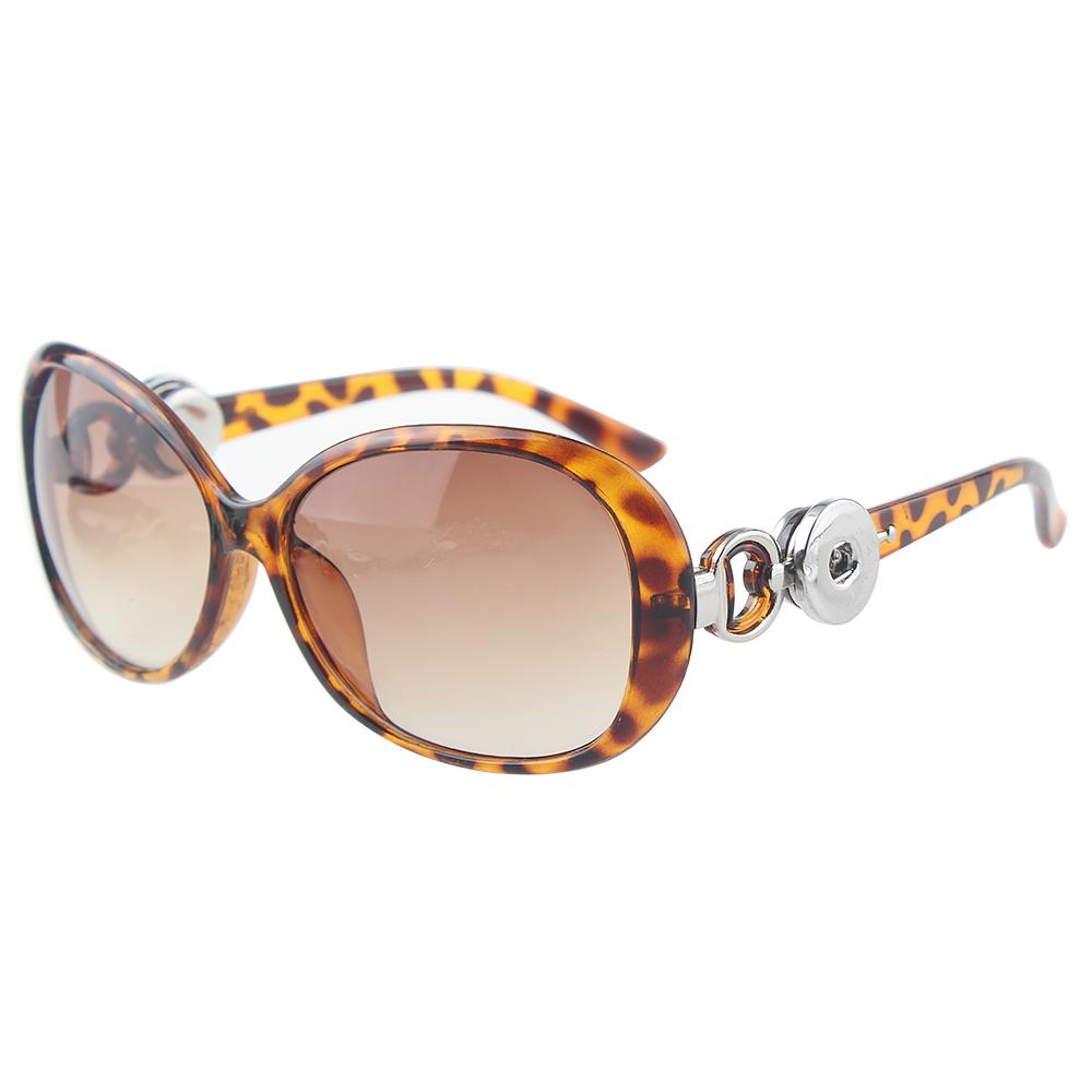 Leopard Print snap glasses snap sunglasses with 2 buttons fit 18-20mm snaps