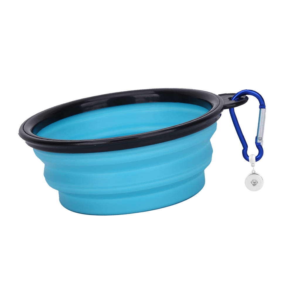 TPE Folding Silicone Portable Pet Bowl fit 18&20MM snap buttom snap jewelry
