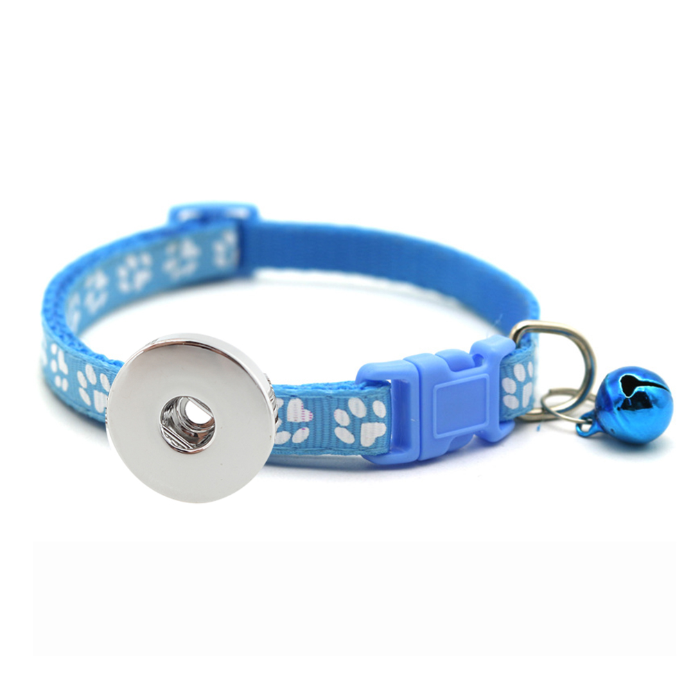 Pet Dog Cat bell collar fit 18&20MM snaps button snap jewelry
