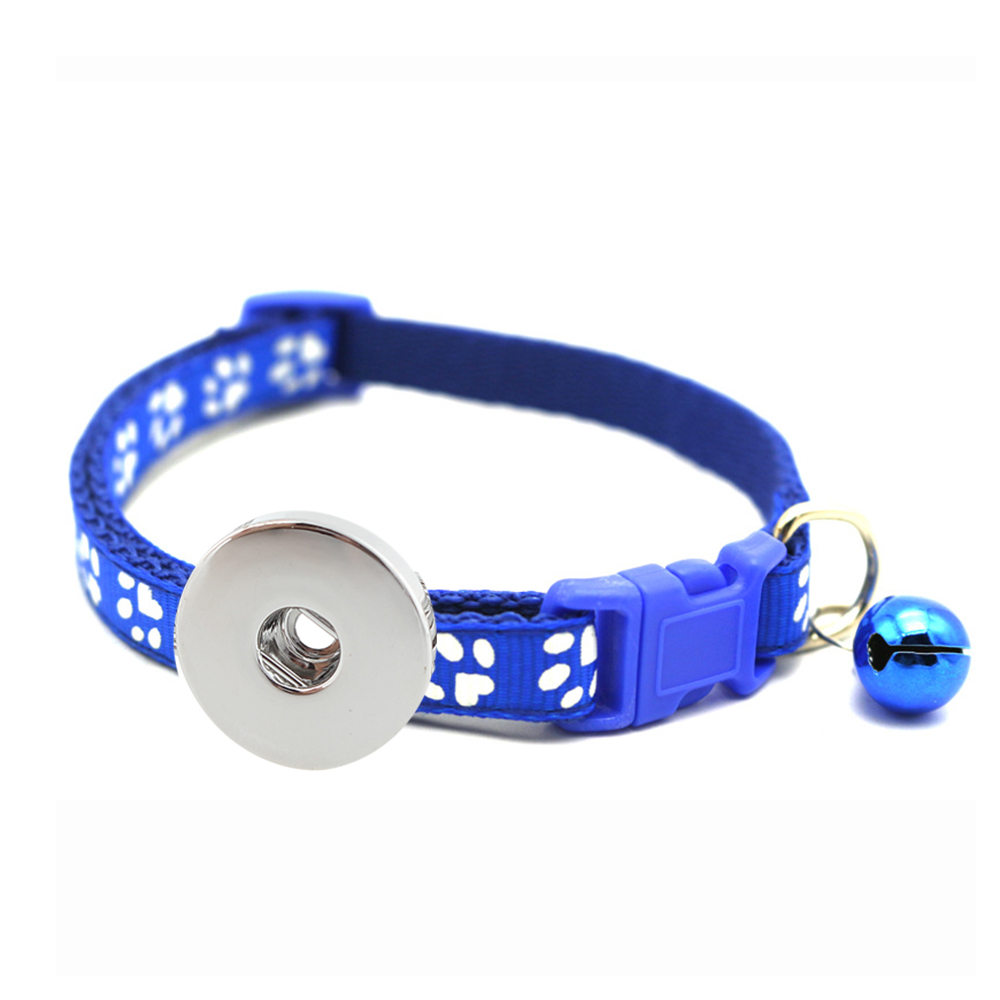 Pet Dog Cat bell collar fit 18&20MM snaps button snap jewelry
