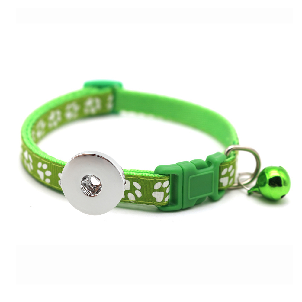 Pet Dog Cat bell collar fit 18&20MM snaps button snap jewelry
