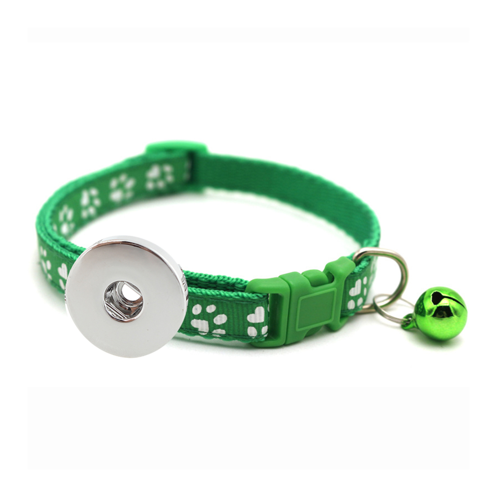 Pet Dog Cat bell collar fit 18&20MM snaps button snap jewelry
