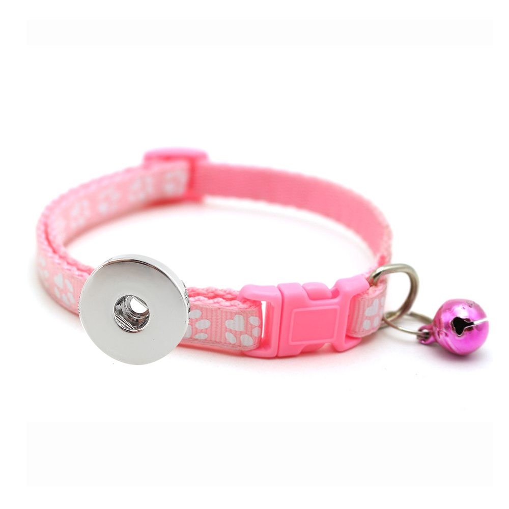 Pet Dog Cat bell collar fit 18&20MM snaps button snap jewelry
