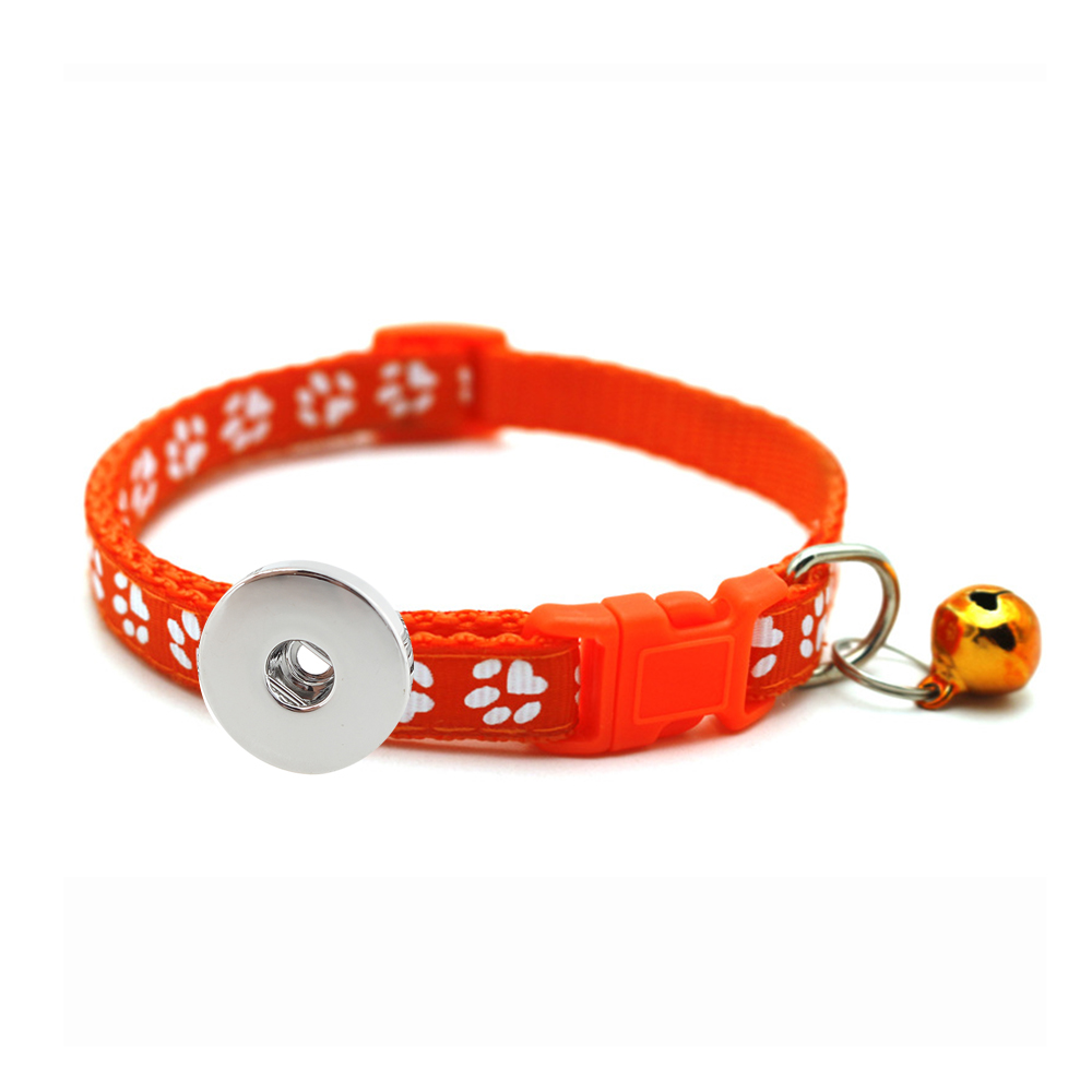 Pet Dog Cat bell collar fit 18&20MM snaps button snap jewelry
