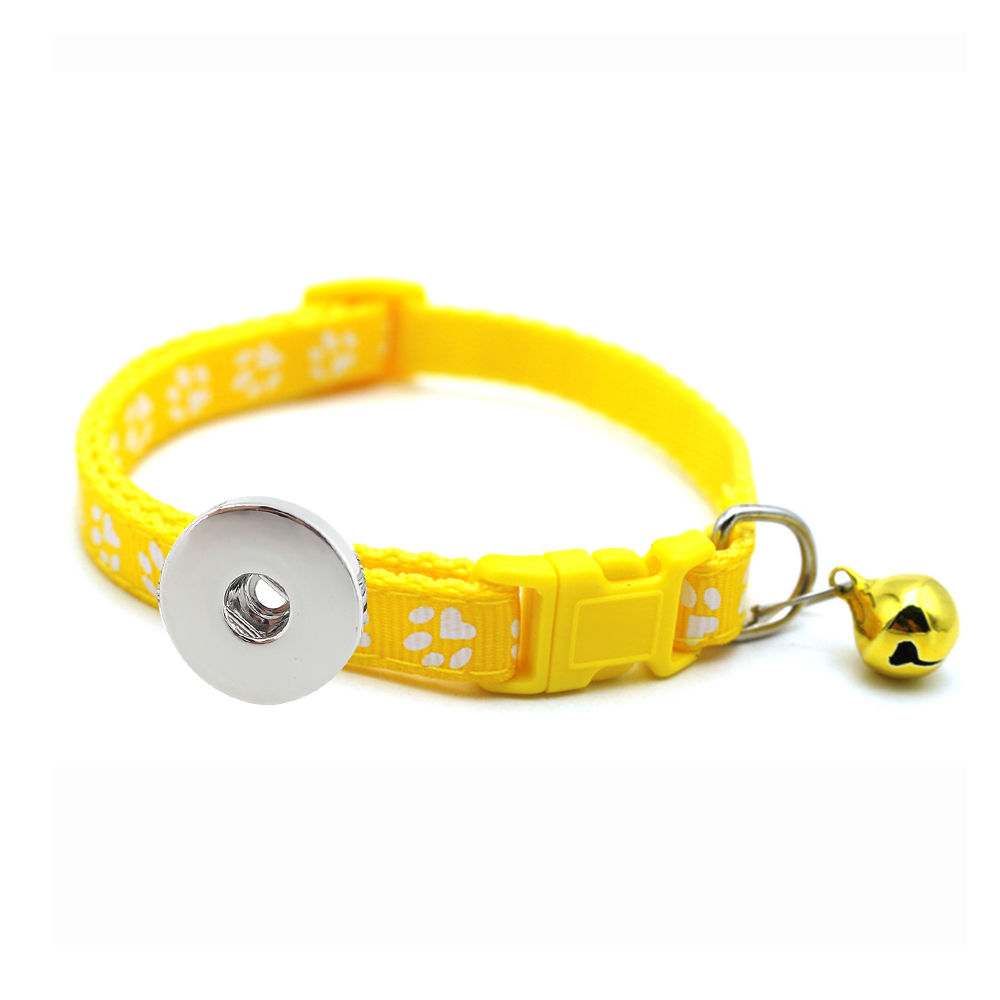 Pet Dog Cat bell collar fit 18&20MM snaps button snap jewelry
