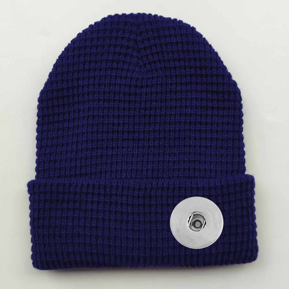 20mm Snap Button Waffle Knit Hat