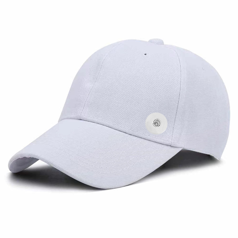 20mm Snap Button Solid Color Baseball Cap