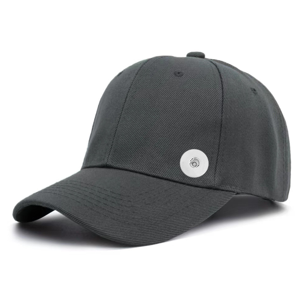20mm Snap Button Solid Color Baseball Cap