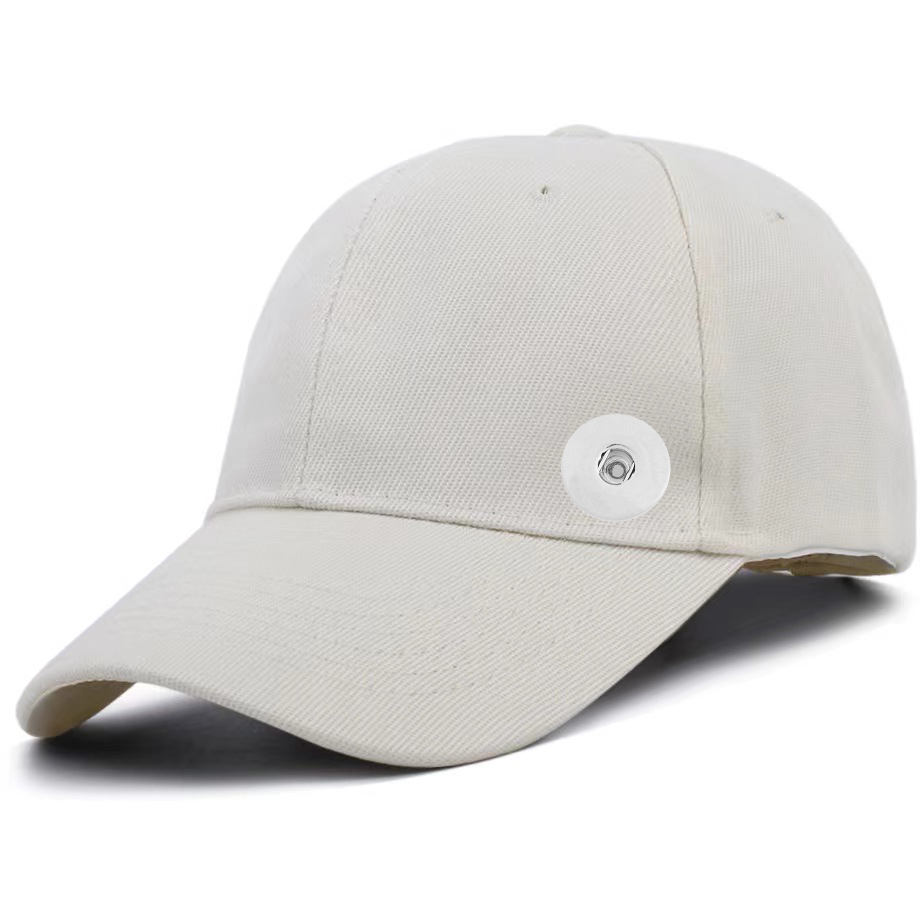 20mm Snap Button Solid Color Baseball Cap