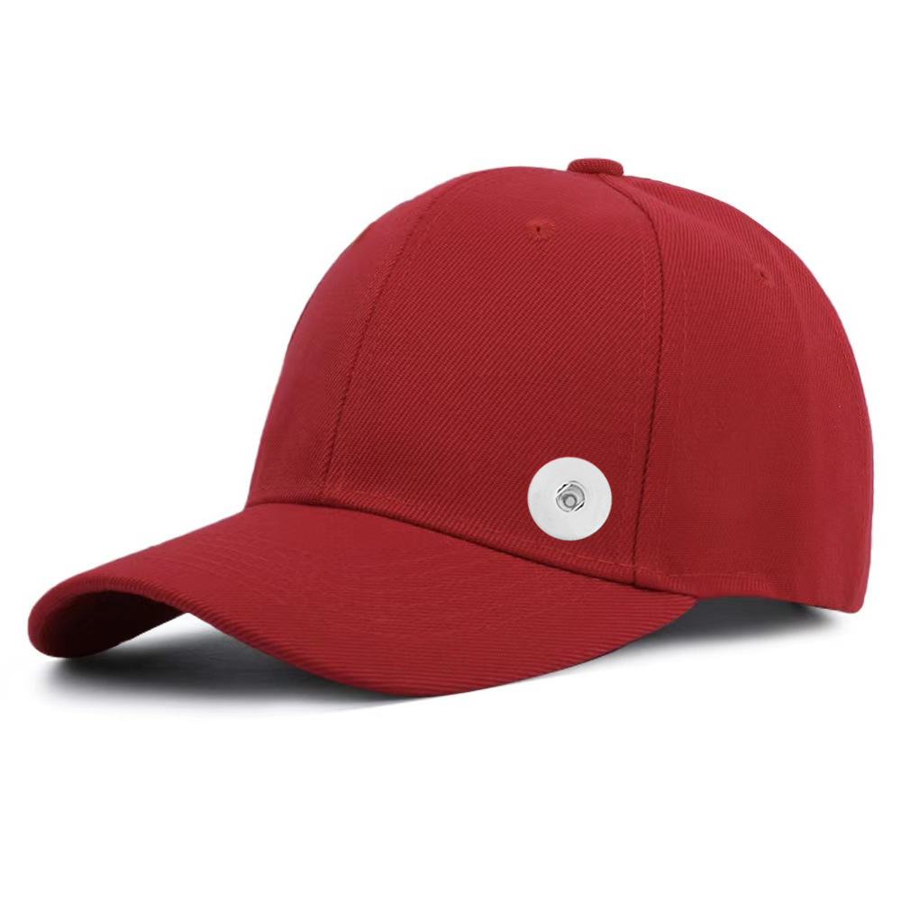20mm Snap Button Solid Color Baseball Cap