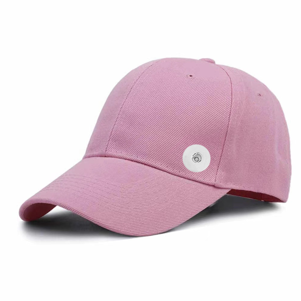 20mm Snap Button Solid Color Baseball Cap