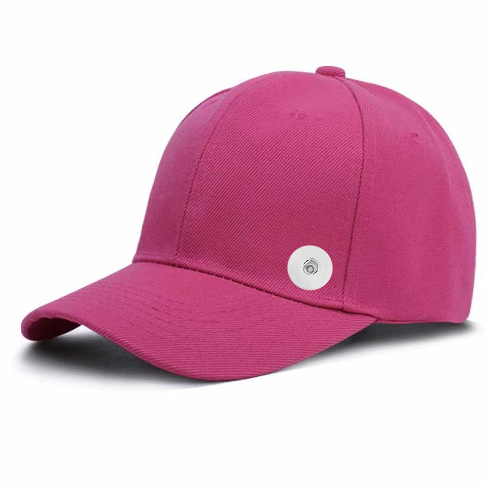 20mm Snap Button Solid Color Baseball Cap