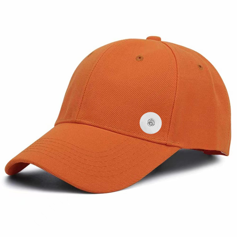 20mm Snap Button Solid Color Baseball Cap