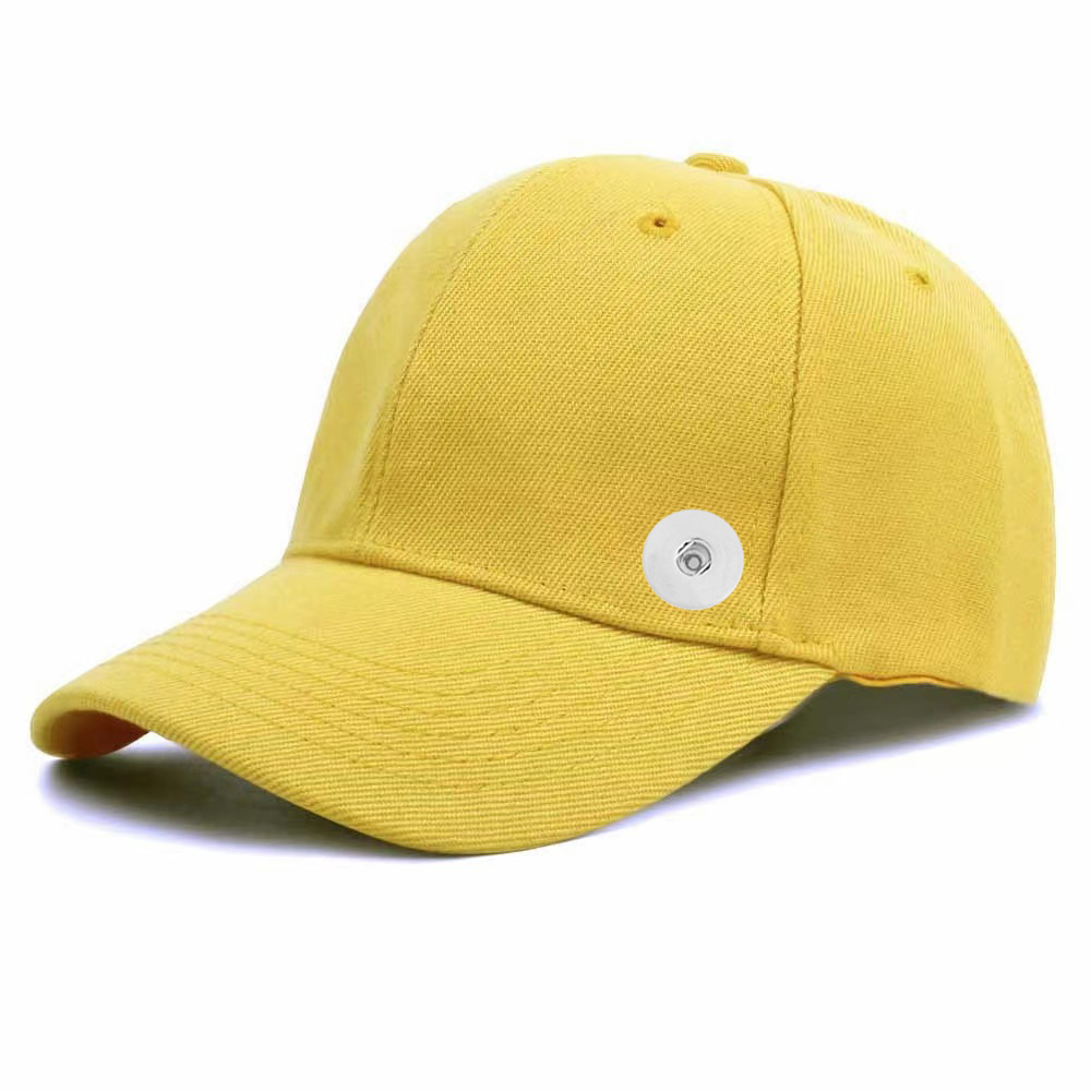 20mm Snap Button Solid Color Baseball Cap