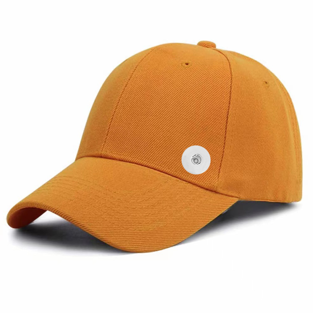 20mm Snap Button Solid Color Baseball Cap
