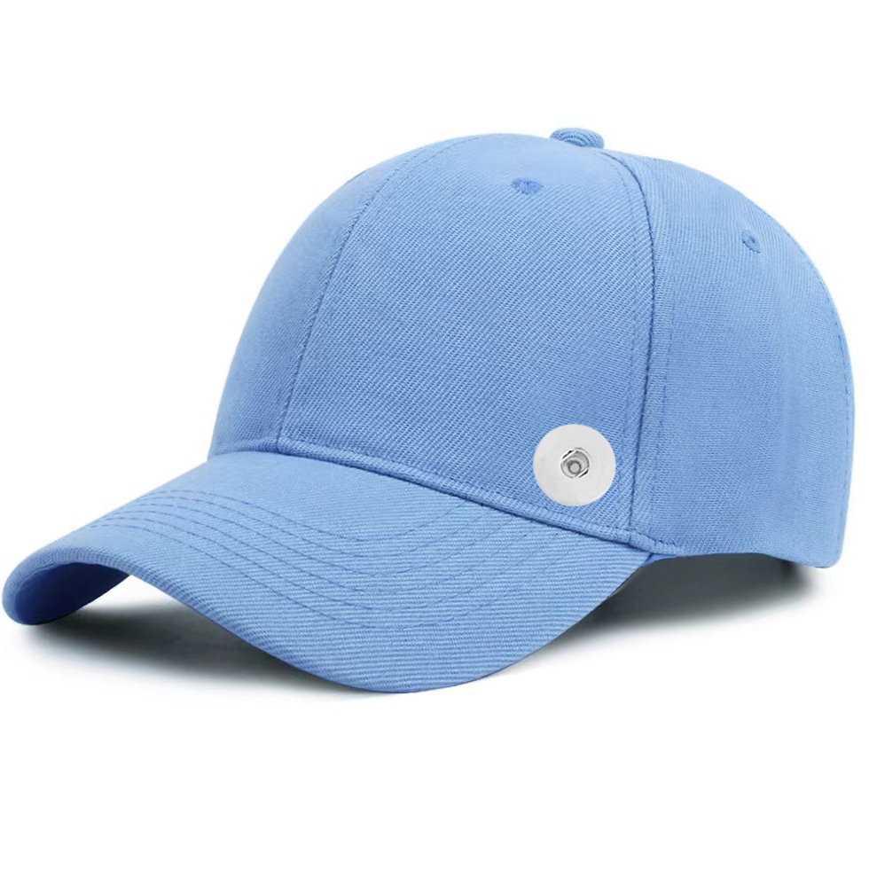20mm Snap Button Solid Color Baseball Cap